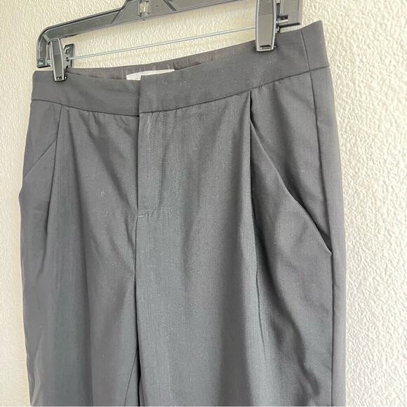 Everlane Women's Black Wool The Slouchy Pleated Ankle Trouser Pant - Picture 2 of 13